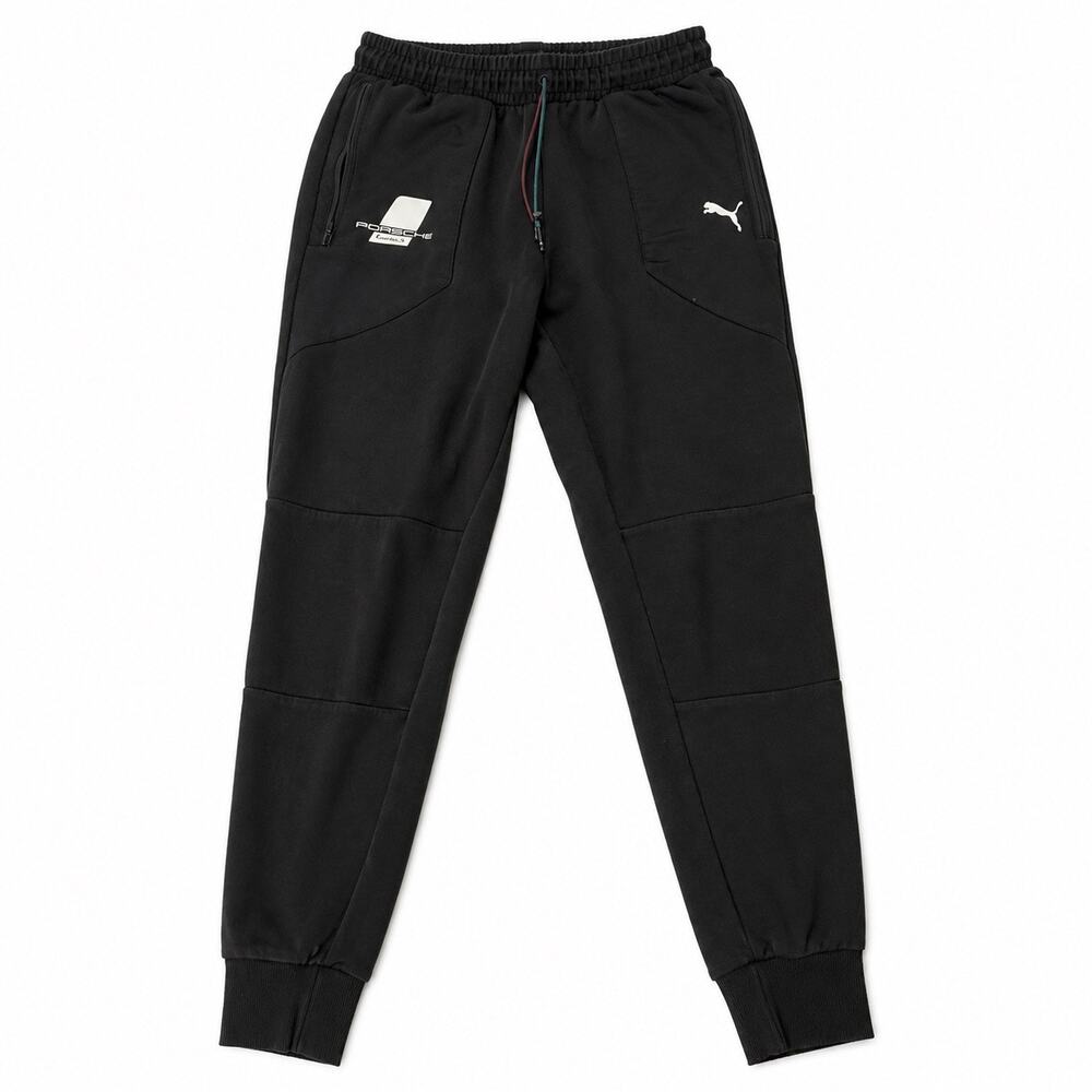 Puma X Porsche sweat pants. Black with puma and Porsche logo on pant leg. Men S